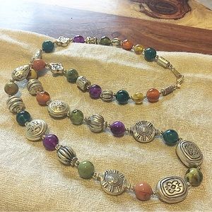 Boho gypsy beaded necklace